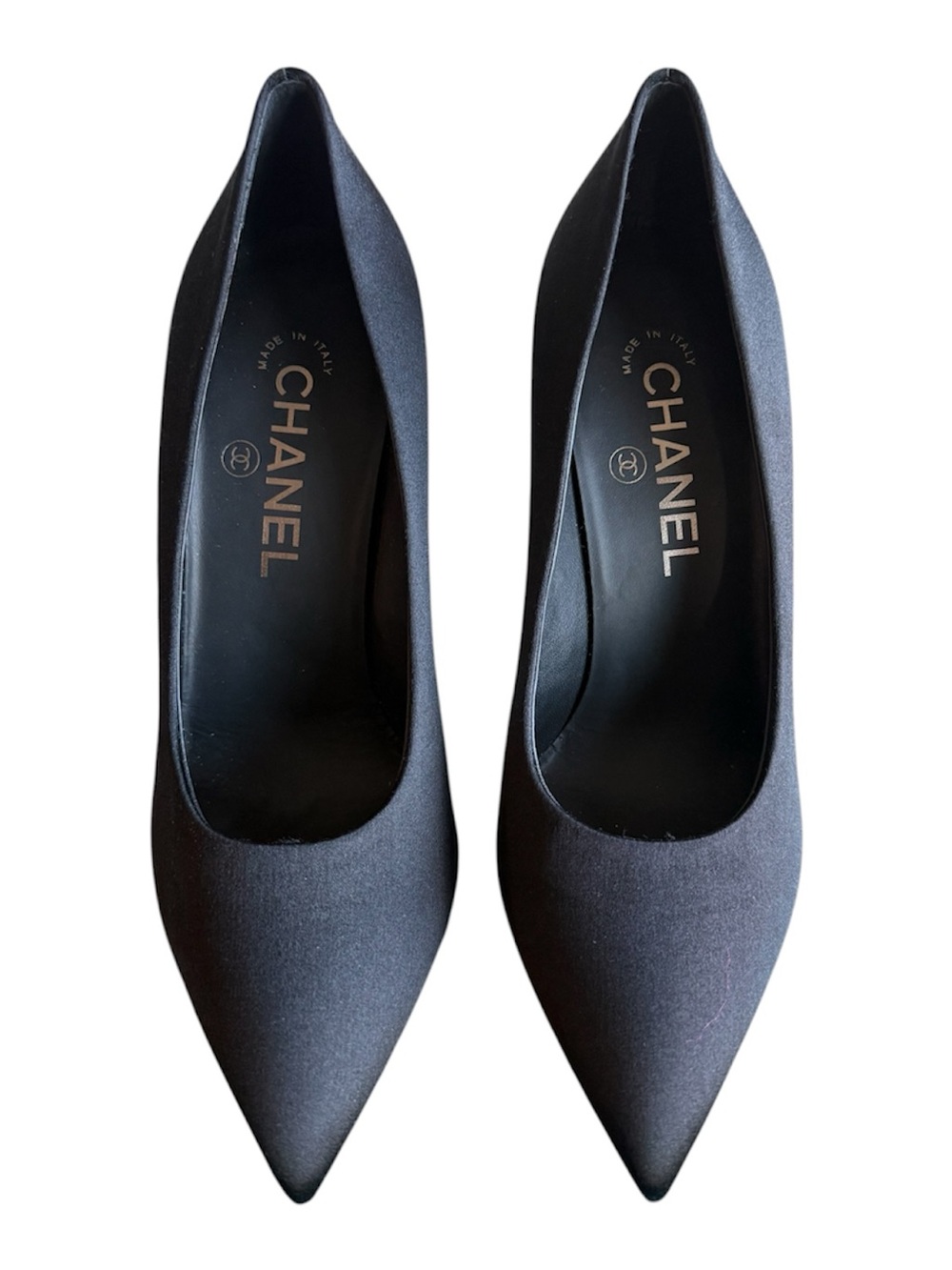 Chanel Black Satin Serpent Pumps 2016 Pre-Fall Paris-Rome Collection Size 36.5 - Picture 3 of 10